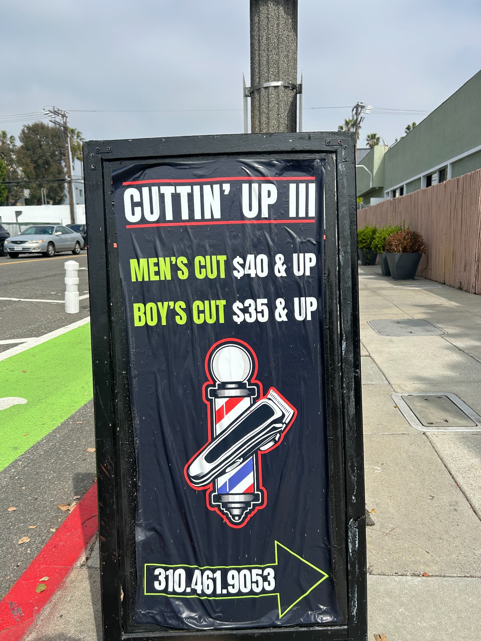 Men pricing sign
